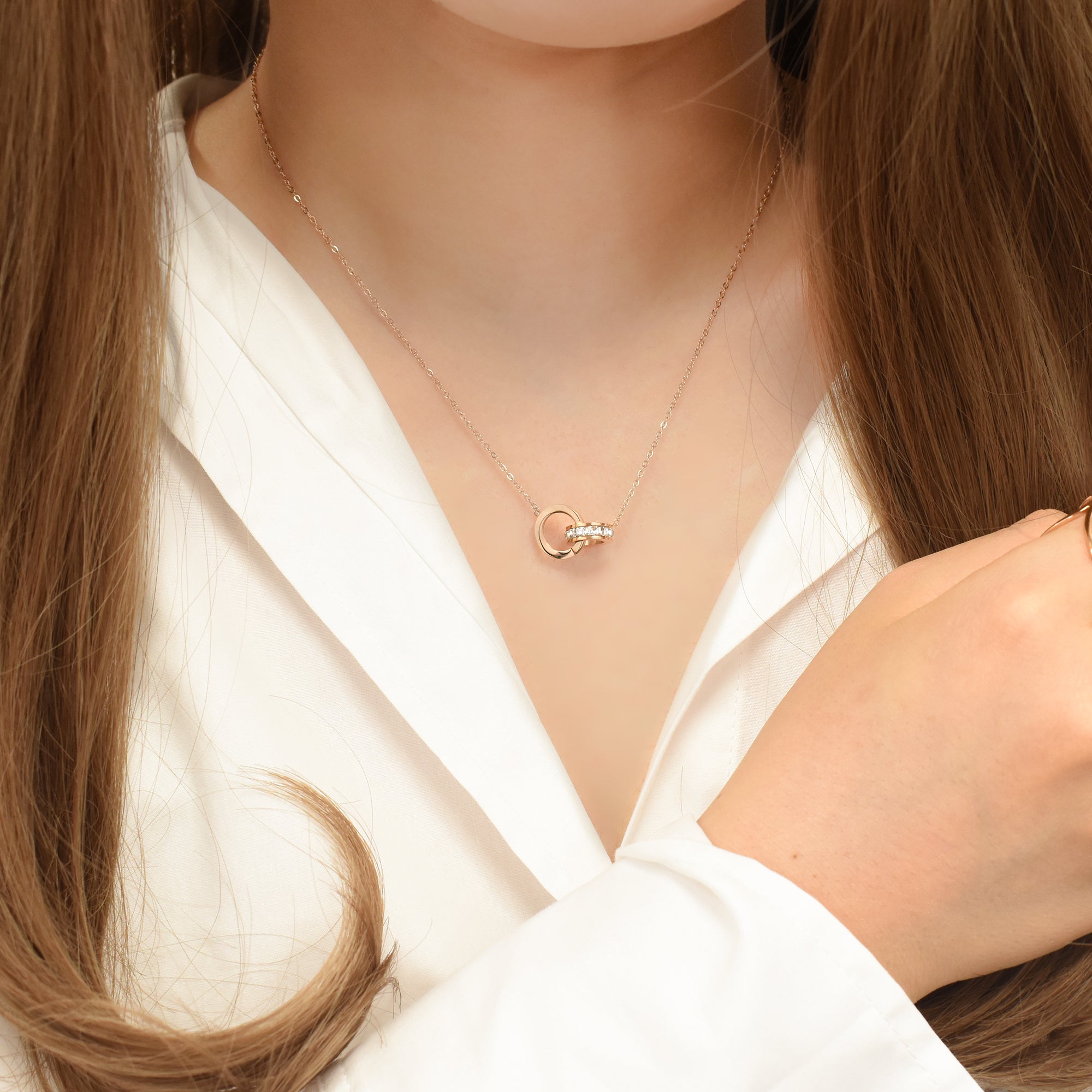 ブラックダブルループネックレス 楽天市場】ティファニー ダブルループ ネックレス シルバー