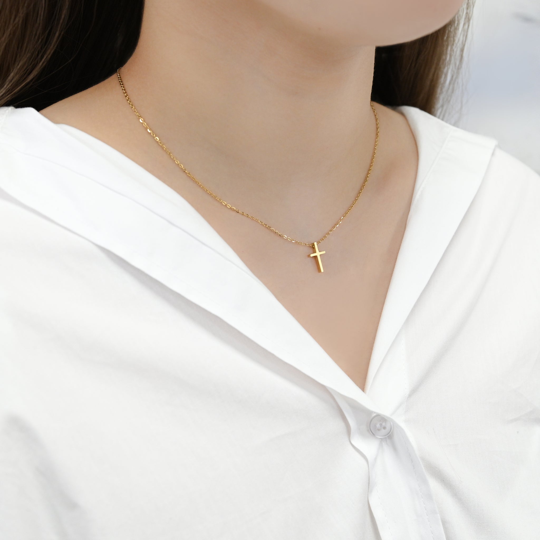 ステンレス316L シンプルクロスネックレス – JOSS DROPS